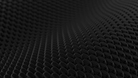 3D Abstract premium Geometric Pattern. Metallic scales black background. Render  Stock Illustration
