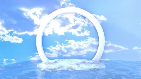 3D abstract presentation product mockup display featuring a clean white geo.. Video stock 317645330