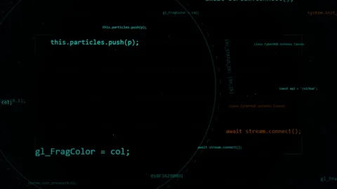 3D Abstract Programming Code Matrix Cyber Security Background Vídeo Stock 343241098
