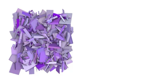 3d abstract purple spiked shape on white Stock Footage 35231274