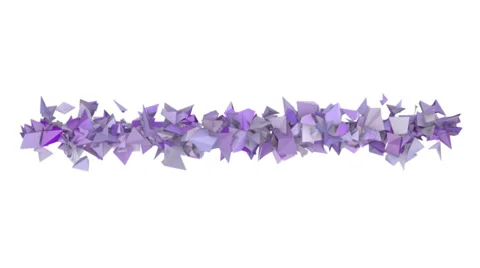3d abstract purple spiked shape on white Stock Footage 35302470