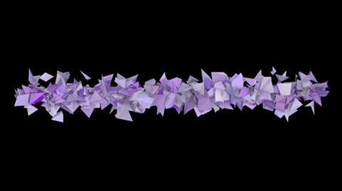 3d abstract purple spiked shape on black Stock Footage 35302494
