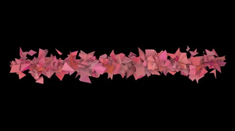3d abstract red pink spiked shape on black Stock Footage 35302367