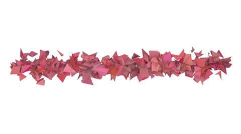 3d abstract red pink spiked shape on white Stock Footage 35302488