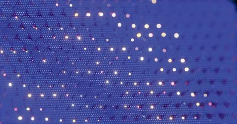 3D Abstract Render of Blue and Red Cubes with Dot Pattern - Futuristic Geomet Stock Illustration