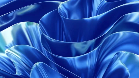 3d abstract render blue wavy shape layers loop animation background wallpaper 動画素材 317132694