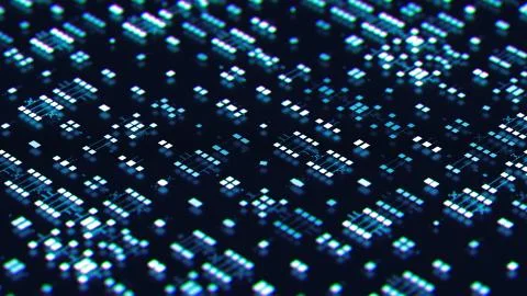 3d abstract render with detailed elements. Technology and data processing the イラスト素材