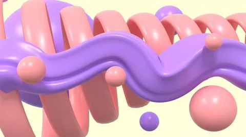 3D Abstract Render, Modern Background Design Illustrazione stock