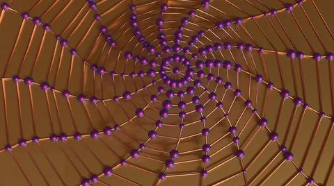 3D Abstract Render, Modern Background Design metal ball with web pattern Stock Illustration