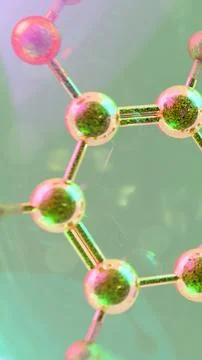 3D abstract render of serotonin molecule zoomed at atomic level inside tran.. Illustrazione stock