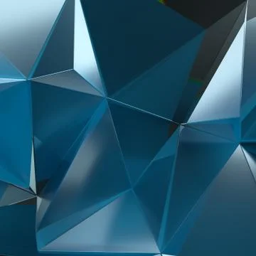 3d abstract rendering of fractured triangular glass  surface. . Stock Illustration