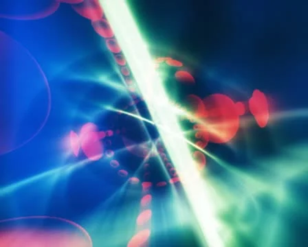 3D Abstract Rings and Red Circles Loop 库存影片 8931747