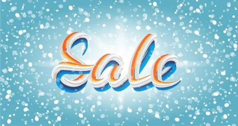 3d abstract Sale background, vector illustration Stock Illustration