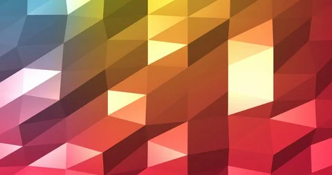 3d Abstract seamless background, looped animation. Colored triangles Stock Footage 111754702