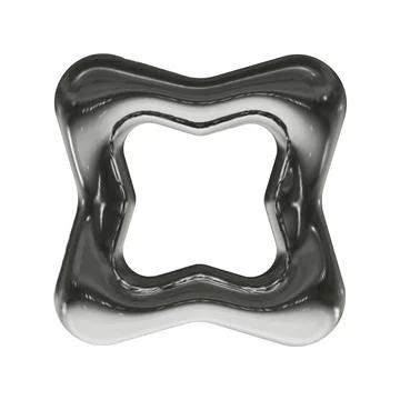 3d abstract shape with chrome effect in y2k style Stock Illustration