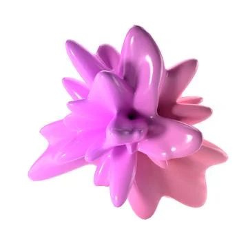 3d Abstract shape composition with spherical. Pearlescent splash. realistic Illustrazione stock