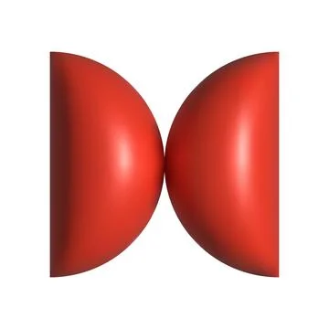 3D abstract shape. Inflated 3D element with the plasticine effect. Stock Illustration