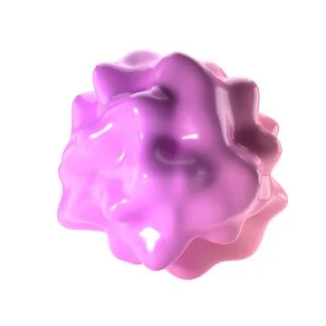 3d Abstract shape liquid composition with spherical element. realistic Illustrazione stock