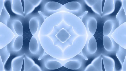 3d abstract shape like star or flower, symmetrical structure of black blue Stock Footage 137496970