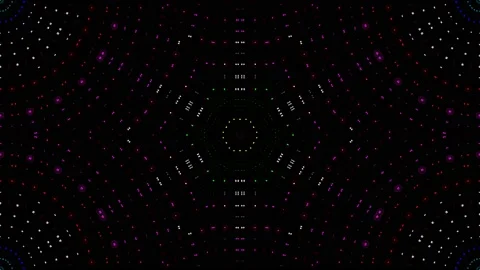 3D Abstract shining bright lines set wave,dots colorful, black background Video stock 230960135