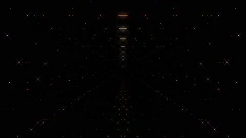 3D Abstract shining bright lines set wave,dots colorful, black background Stock Footage 233467325