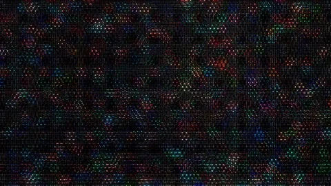 3D Abstract shining bright lines set wave,dots colorful, black background Video stock 233927084