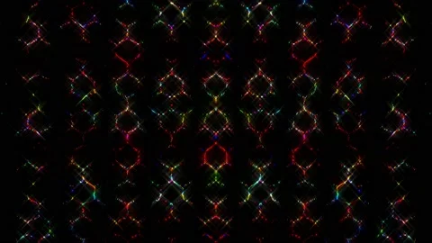 3D Abstract shining bright lines set wave,dots colorful, black background Video stock 237132264
