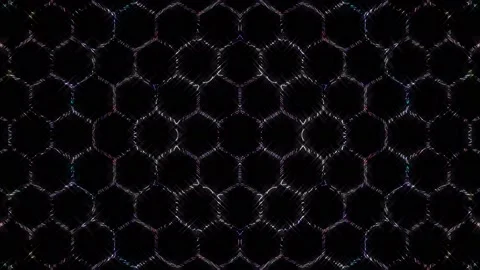 3D Abstract shining bright lines set wave,dots colorful, black background Video stock 238540256