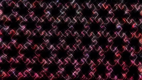 3D Abstract shining bright lines set wave,dots colorful, black background Video stock 240762555