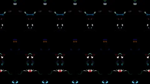 3D Abstract shining bright lines set wave,dots colorful, black background Stock-Footage 243042029