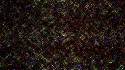 3D Abstract shining bright lines set wave,dots colorful, black background Video stock 243175445