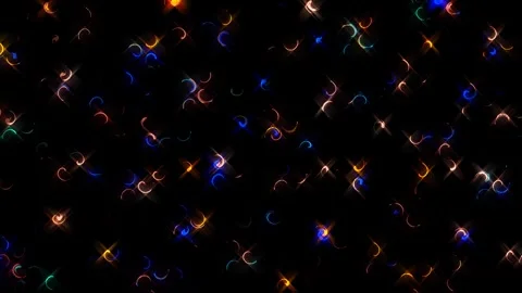 3D Abstract shining bright lines set wave,dots colorful, black background Video stock 247340907