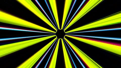 3D Abstract shining bright lines set wave,dots colorful, black background Video stock 247340941