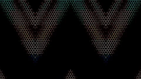 3D Abstract shining bright lines set wave,dots colorful, black background Video stock 248500333