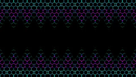 3D Abstract shining bright lines set wave,dots colorful, black background Video stock 248501238