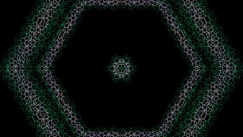 3D Abstract shining bright lines set wave,dots colorful, black background Video stock 249369371