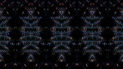 3D Abstract shining bright lines set wave,dots colorful, black background Stock-Footage 249660230