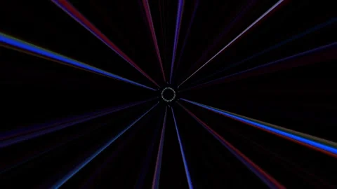 3D Abstract shining bright lines set wave,dots colorful, black background Video stock 271203311