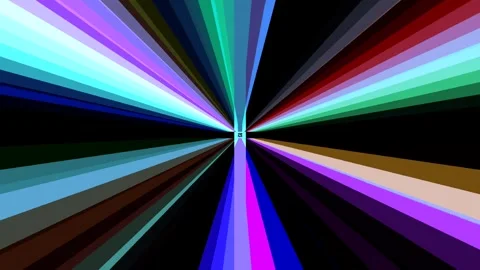 3D Abstract shining bright lines set wave,dots colorful, black background Stock Footage 272336917