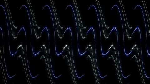 3D Abstract shining bright lines set wave,dots colorful, black background Stock Footage 274289761