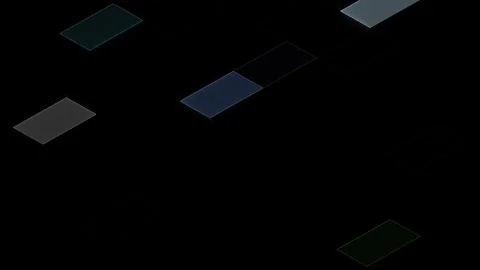 3D Abstract shining bright lines set wave,dots colorful, black background Video stock 295383997