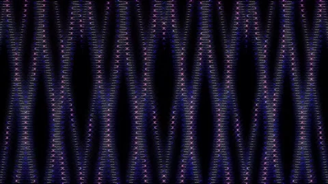 3D Abstract shining bright lines set wave,dots colorful, black background 스톡 동영상 297184041