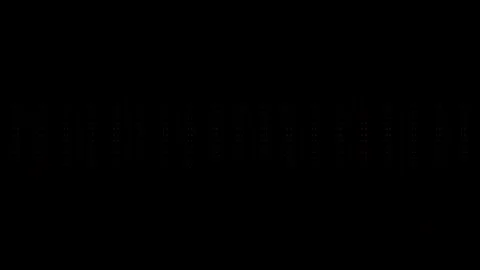 3D Abstract shining bright lines set wave,dots colorful, black background Video stock 298222938