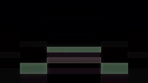 3D Abstract shining bright lines set wave,dots colorful, black background Stock Footage 299311117