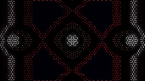 3D Abstract shining bright lines set wave,dots colorful, black background Video stock 304754638