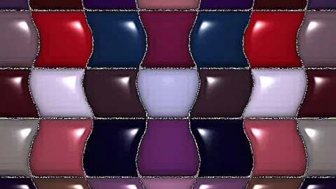 3D Abstract shining bright lines set wave,dots colorful, black background Stock Footage 305181179