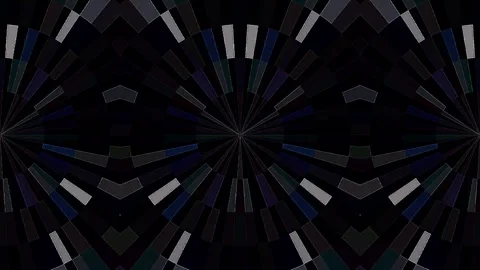 3D Abstract shining bright lines set wave,dots colorful, black background Stock Footage 306099455