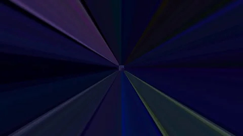 3D Abstract shining bright lines set wave,dots colorful, black background Video stock 306317520