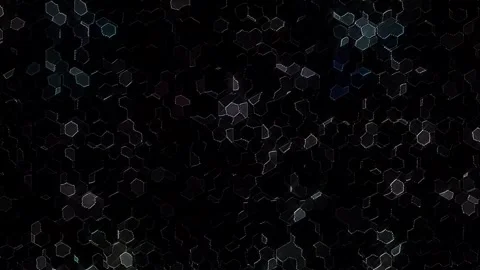 3D Abstract shining bright lines set wave,dots colorful, black background Video stock 306856860