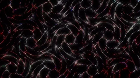 3D Abstract shining bright lines set wave,dots colorful, black background Video stock 306857115